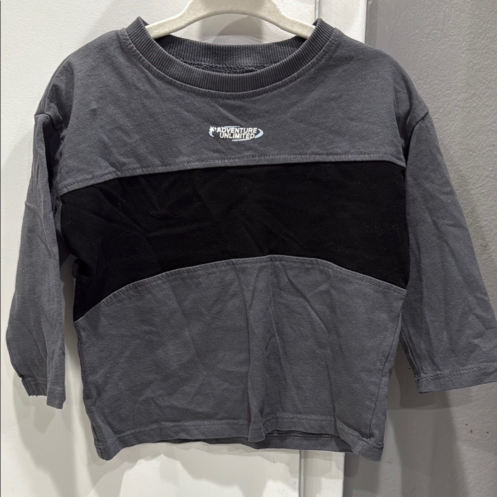 Zara Kids Gray and Black Shirt